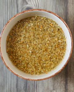 Freekeh 10 minutes been soaked with water