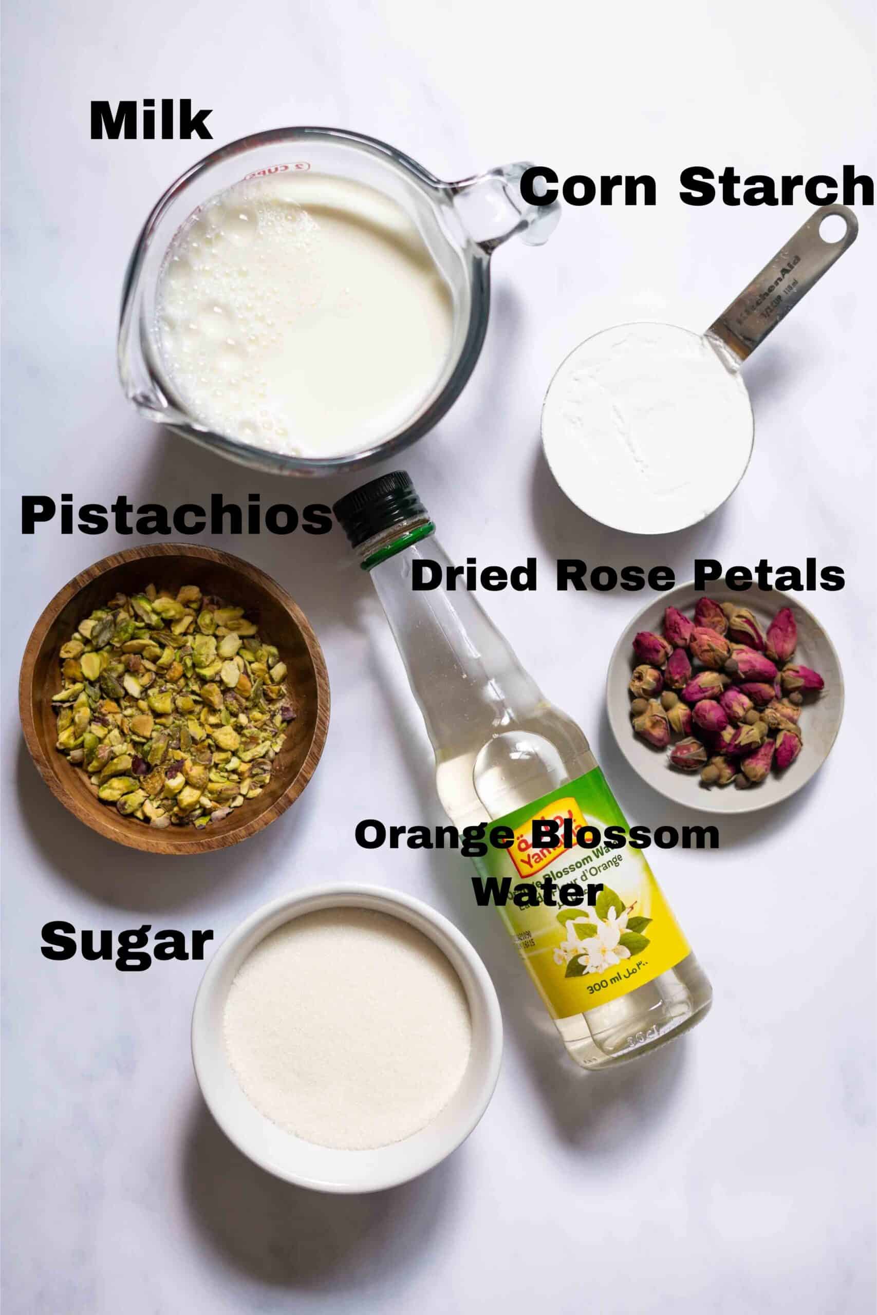 Muhallebi Recipe Ingredients