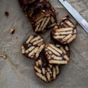 Lazy cake log sliced about ½ inch each
