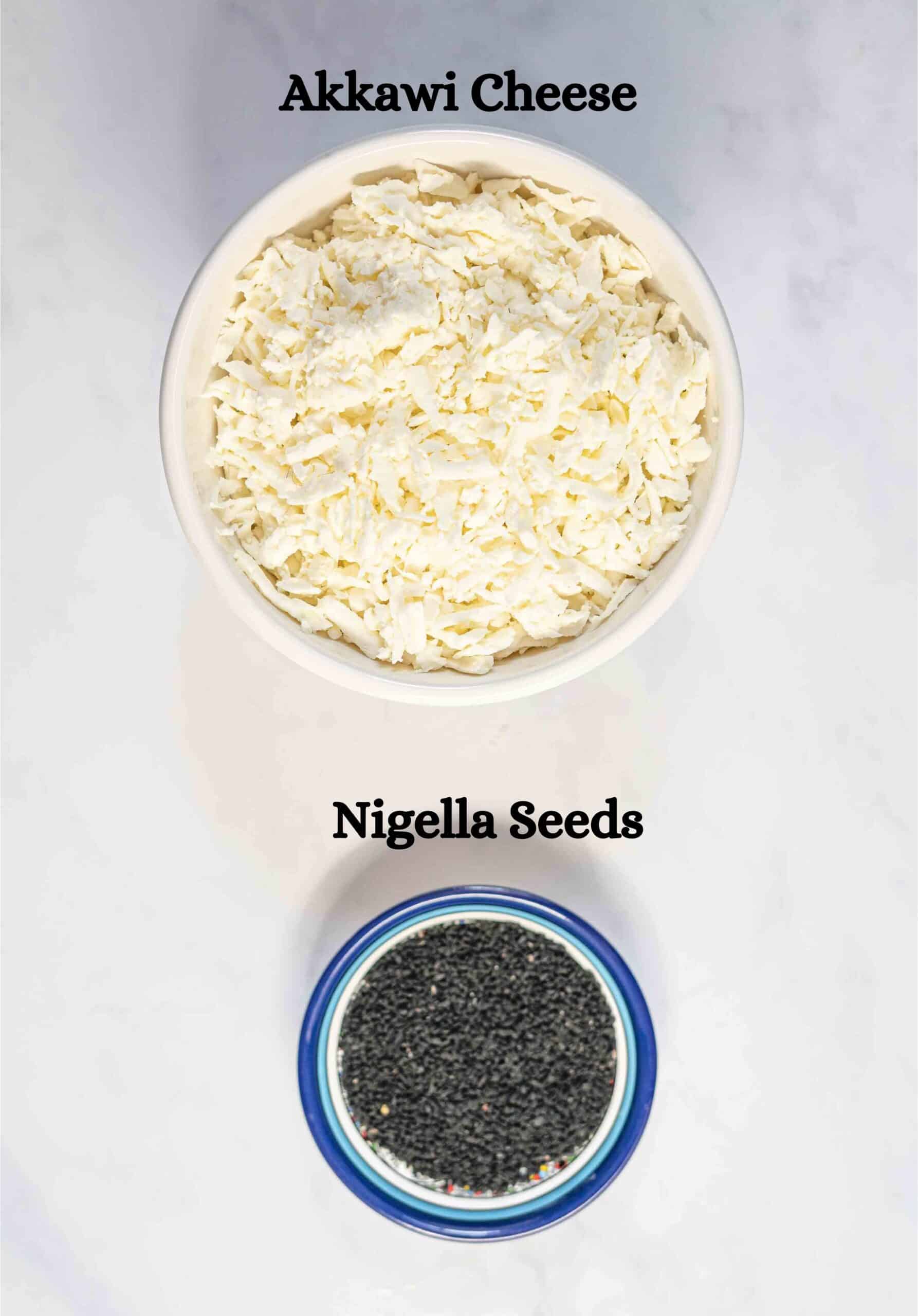 Ingredient - cheese and nigella seeds