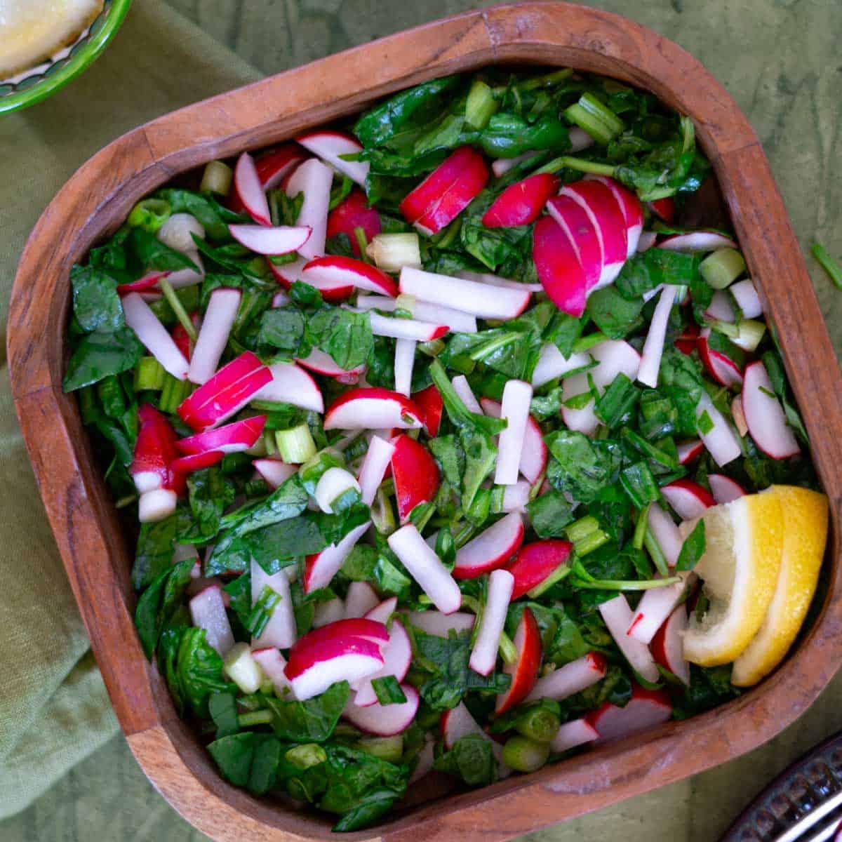 Radish Green Salad - Palestine In A Dish