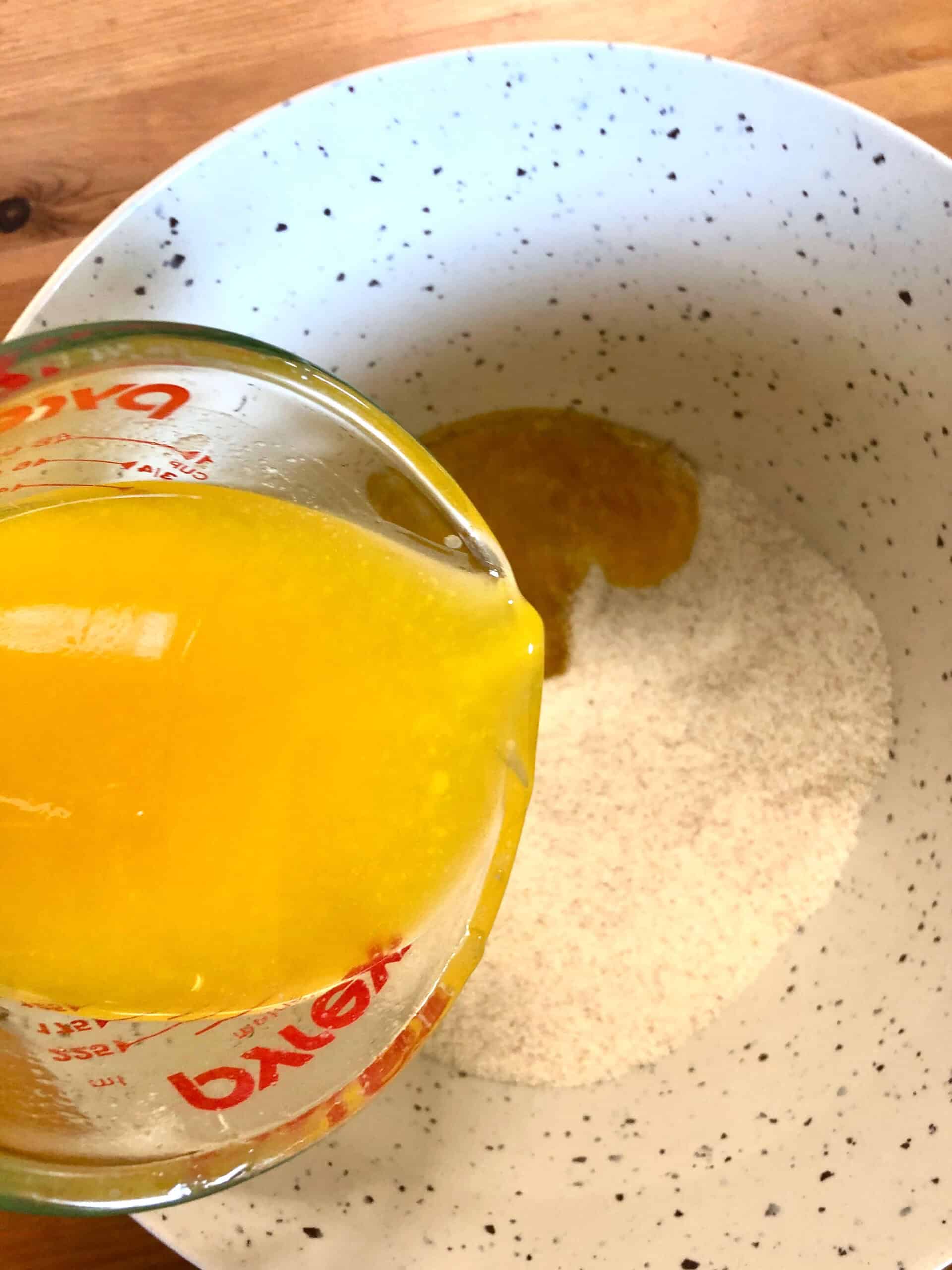 Pouring Butter over Farina