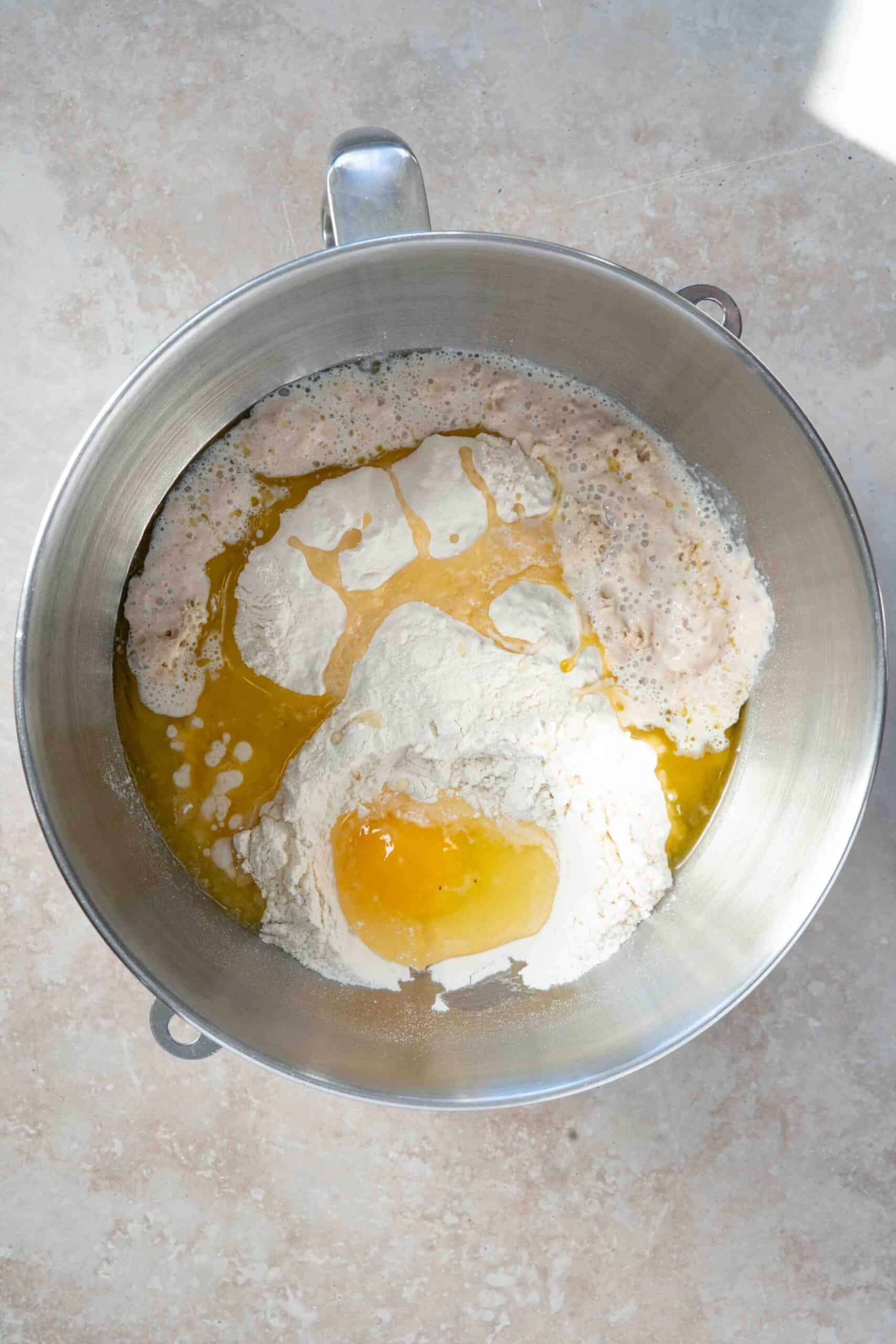 All ingredients placed in a large bowl
