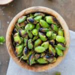 Featured photo for roasted green garbanzo beans