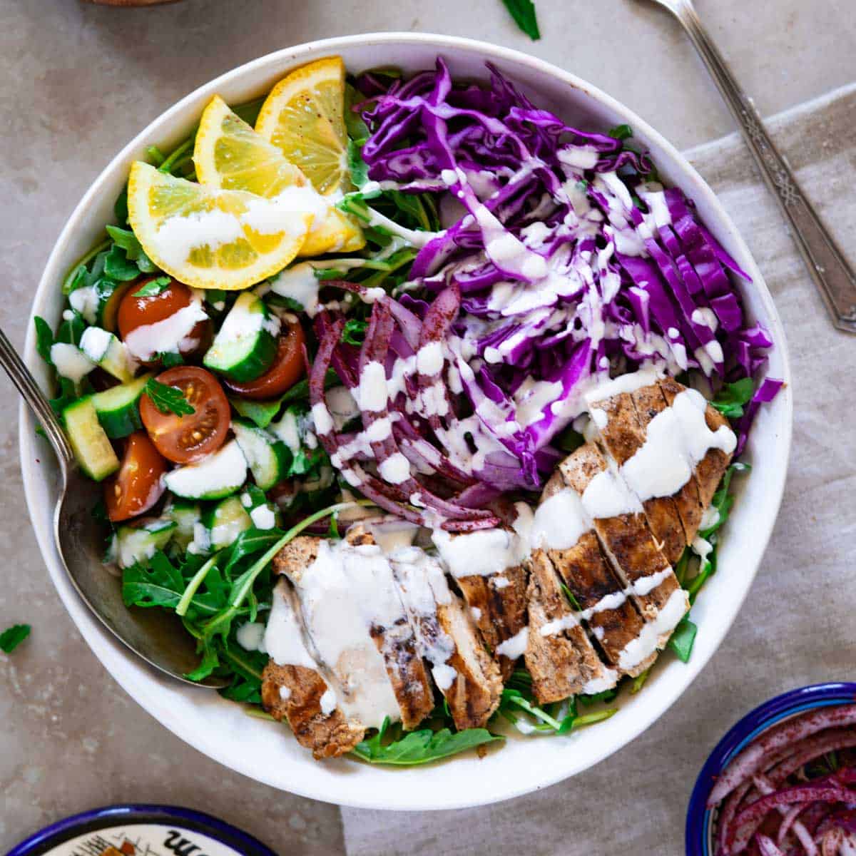 Chicken Shawarma Salad - Palestine In A Dish