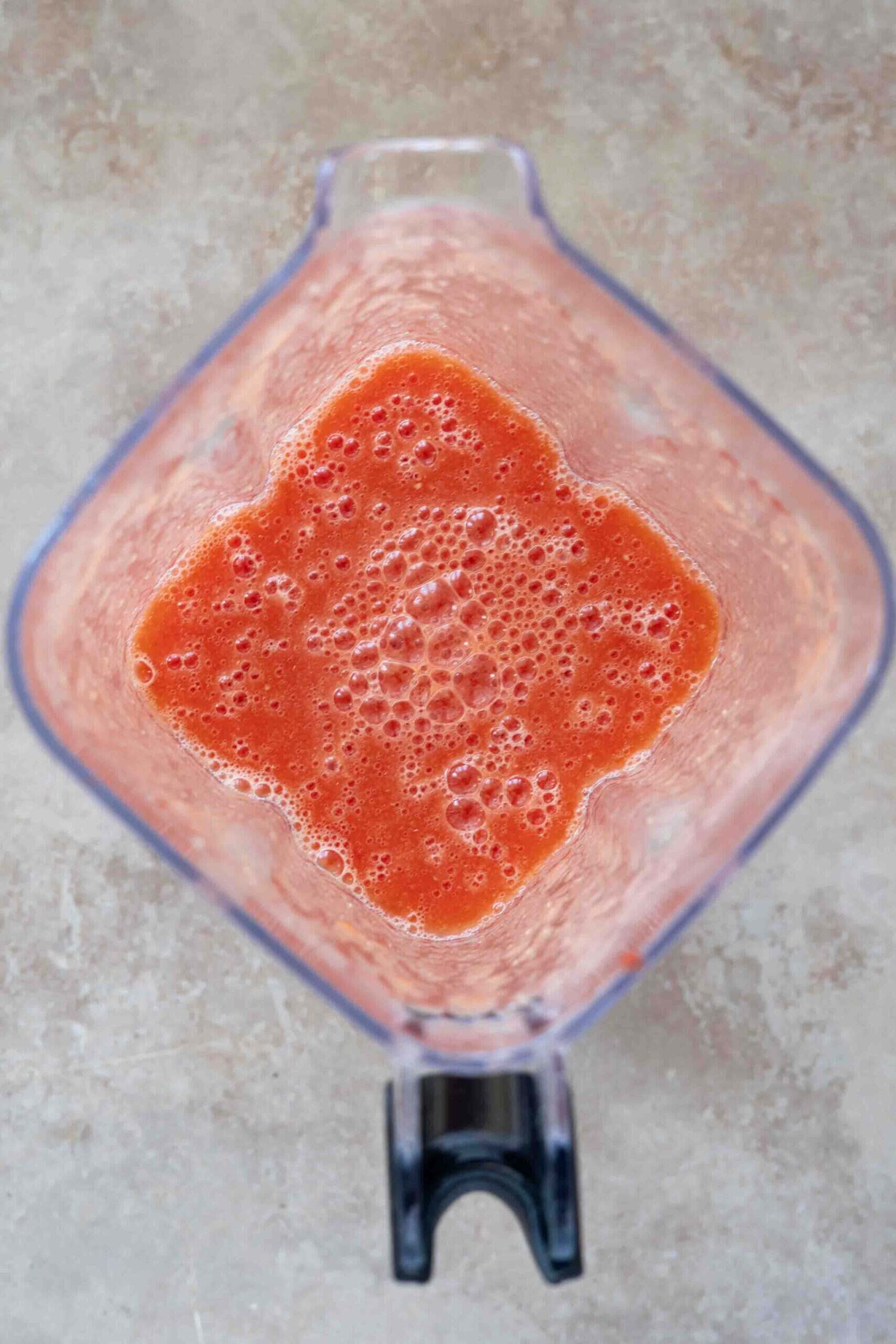 Tomato sauce in blender